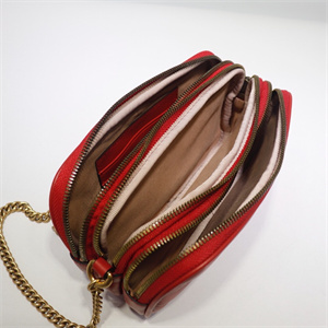 Gu.cci GG Marmont Mini Chain Bag Red Leather 546581