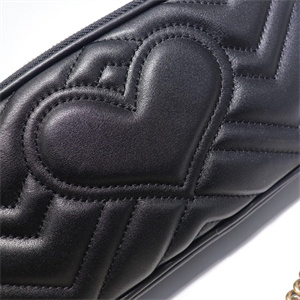 Gu.cci GG Marmont Mini Chain Bag Black Leather 546581