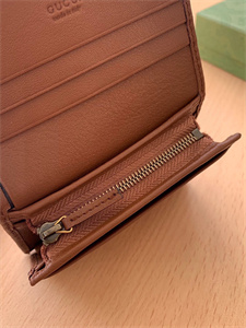 Gu.cci Diana Card Case Wallet Brown Leather 658244