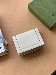 Gu.cci Diana Card Case Wallet White Leather 658244