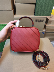 Gu.cci Blondie Top Handle Bag Red Leather 744434