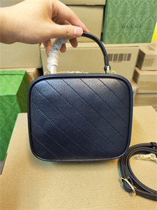 Gu.cci Blondie Top Handle Bag Black Leather 744434