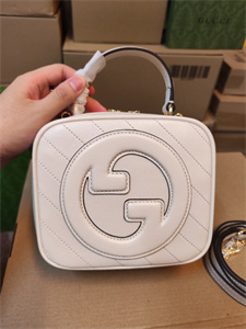 Gu.cci Blondie Top Handle Bag White Leather 744434