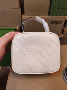 Gu.cci Blondie Top Handle Bag White Leather 744434