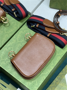 Gu.cci Blondie Mini Bag Brown Leather 698643