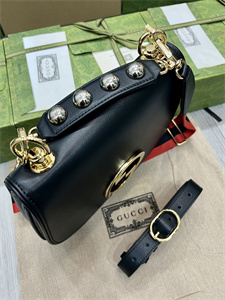 Gu.cci Blondie Medium Top Handle Bag Black Leather 721172