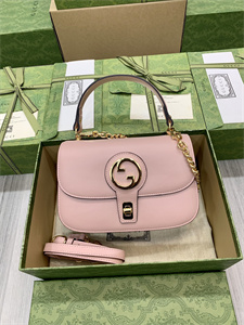 Gu.cci Blondie Small Top Handle Bag Pink Leather 735101