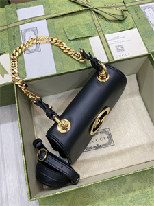 Gu.cci Blondie Mini Shoulder Bag Black Leather 724645