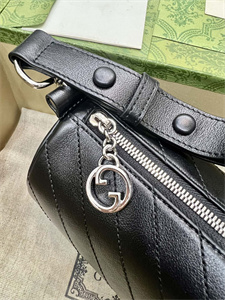 Gu.cci Blondie Mini Shoulder Bag Black Leather 760170