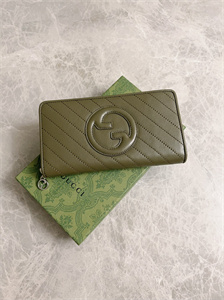 Gu.cci Blondie Zip Around Wallet Dark Grey Leather 760312