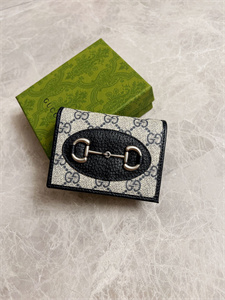 gu.cci horsebit 1955 card case wallet S*p*e canvas 621887