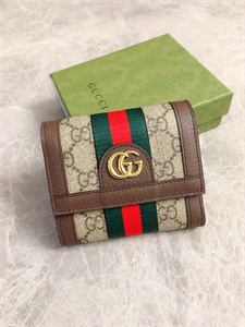 gu.cci ophidia tri-fold wallet gg S*p*e canvas 523174