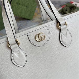 Gu.cci Ophidia Mini Tote Bag White Leather 765043