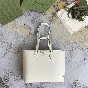 Gu.cci Ophidia Mini Tote Bag White Leather 765043
