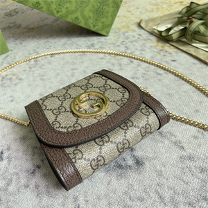 gu.cci blondie medium chain wallet gg S*p*e canvas 725219