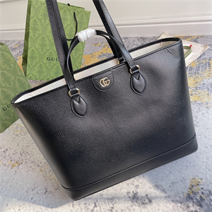 Gu.cci Ophidia Medium Tote Bag Black Leather 778958