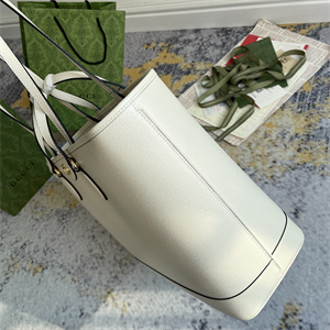 Gu.cci Ophidia Medium Tote Bag White Leather 778958