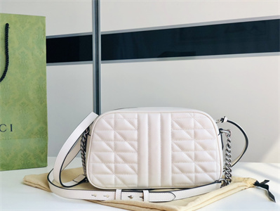 Gu.cci GG Marmont Small Shoulder Bag White 447632