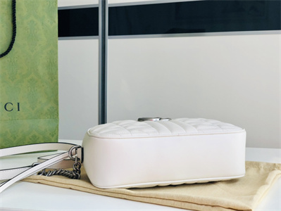 Gu.cci GG Marmont Small Shoulder Bag White 447632