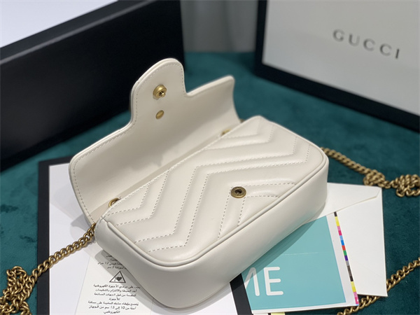 Gu.cci GG Marmont  Mini Bag White 476433