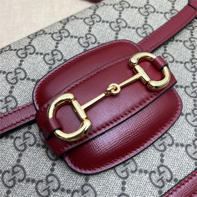G*u*i horsebit 1955 shoulder bag gg canvas burgundy 602204