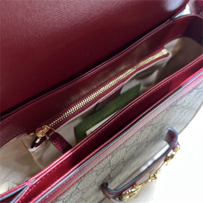 G*u*i horsebit 1955 shoulder bag gg canvas burgundy 602204