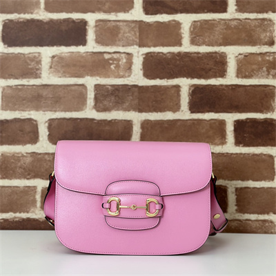 G*u*i horsebit 1955 shoulder bag pink leather 602204