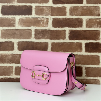 G*u*i horsebit 1955 shoulder bag pink leather 602204