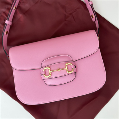G*u*i horsebit 1955 shoulder bag pink leather 602204