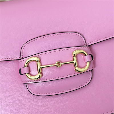 G*u*i horsebit 1955 shoulder bag pink leather 602204