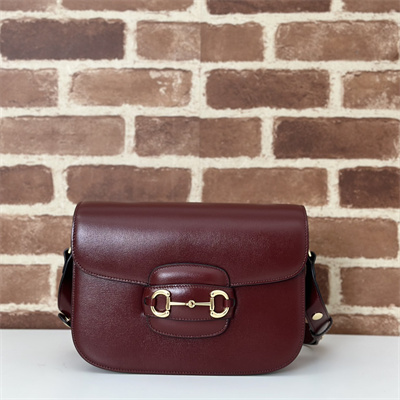 G*u*i horsebit 1955 shoulder bag burgundy leather 602204