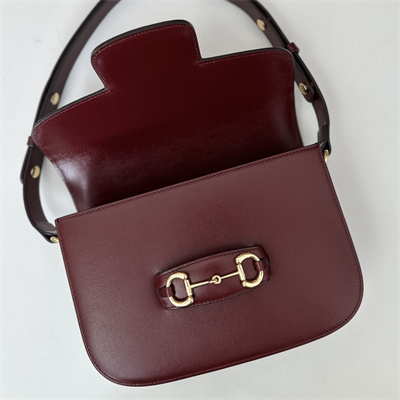 G*u*i horsebit 1955 shoulder bag burgundy leather 602204