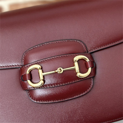 G*u*i horsebit 1955 shoulder bag burgundy leather 602204