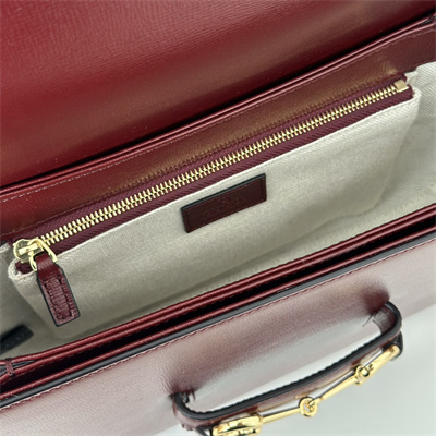 G*u*i horsebit 1955 shoulder bag burgundy leather 602204
