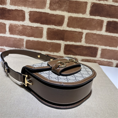 Gu.cci Horsebit 1955 Mini Rounded Bag GG Canvas 760191
