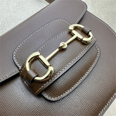 Gu.cci Horsebit 1955 Mini Rounded Bag Brown Leather 760191