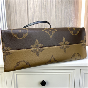 L.V ONTHEGO GM Monogram Canvas with Black Leather Long Strap M45320