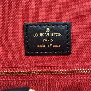 L.V ONTHEGO MM Monogram Canvas with Black Leather Long Strap M45321