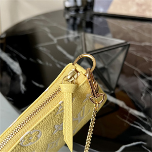L.V Mini Pochette Accessories Monogram Empreinte Yellow M46129