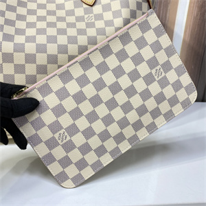 L.V Neverful GM Damier Azur Inside Pink N40604