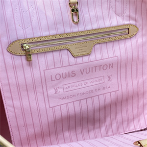 L.V Neverful GM Damier Azur Inside Pink N40604