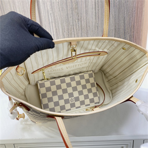 L.V Neverful PM Damier Azur Inside Cream N41362