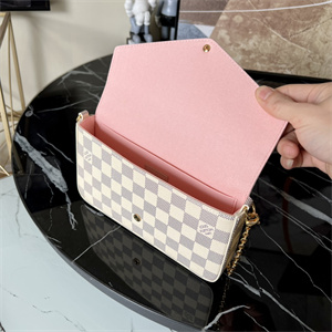 L.V  Felicie Pochette Damier Azur Chain N63106