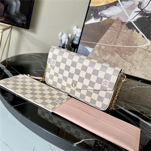 L.V  Felicie Pochette Damier Azur Chain N63106
