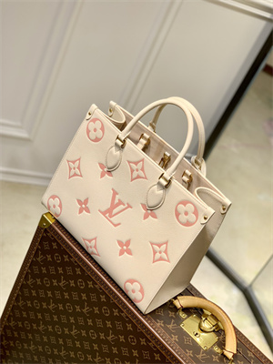 L.V ONTHEGO MM Monogram Empreinte Cream/Pink M21575