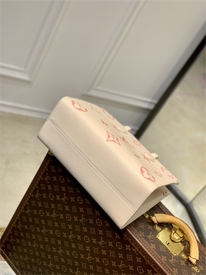 L.V ONTHEGO MM Monogram Empreinte Cream/Pink M21575