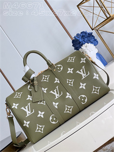 L.V Keepall Bandoulière 45 Monogram Empreinte Green M46671