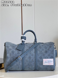 L.V Keepall Bandoulière 50 Monogram Washed Denim M22532