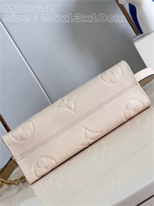 L.V ONTHEGO East West Monogram Empreinte Cream M23698