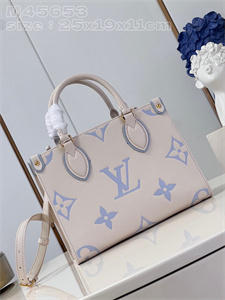 L.V ONTHEGO PM  Monogram Empreinte  Latte/Blue M45653